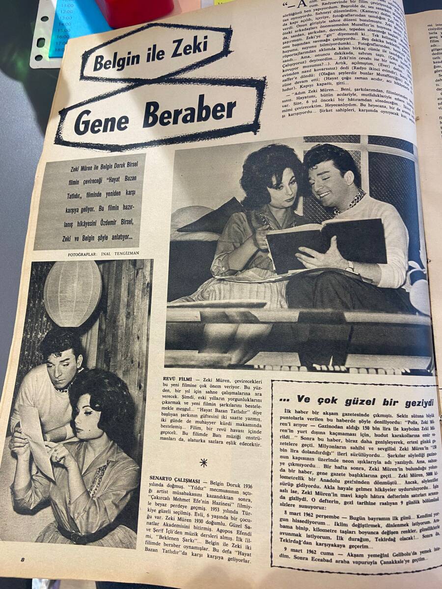 Ses Dergisi Sayı 20 / 7 Nisan 1962 - Françoise Brion - Susannah York - Charles Aznavour - Belgin Doruk İle Zeki Müren NDR90562 - 2