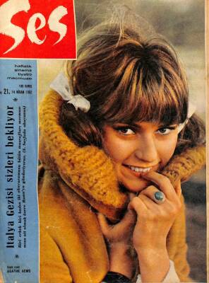 Ses Dergisi Sayı 21 14 Nisan 1962 - Kadir Savun - Pascale Petit - Ayşecik Ve Zeki Müren Ankara`ya Tiyatroya Gittiler - Nedret Güvenç NDR69002 - 1