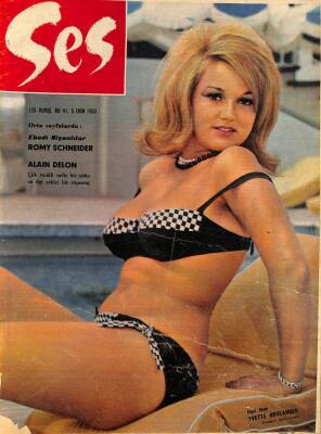 SES DERGİSİ SAYI41 ( 5 Ekim 1963 ) Kapak Yvette Boulanger , Ediz Hun İlk Filmine Başlıyor, Leyla Sayar, Alain Delon, Gülistan Güzeyin NDR68757 - 1