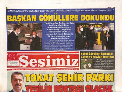 Sesimiz Gazetesi 12 Nisan 2021 - Tokatspor A.Ş. Tepe Taklak - Tokat Şehir Parkı Yeşilin Noktası Olacak GZ125093 - 1