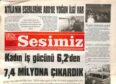 Sesimiz Gazetesi 18 Ekim 2012 - Atilanın Eserlerine ABDde Yoğun İlgi Var GZ70223 - 1