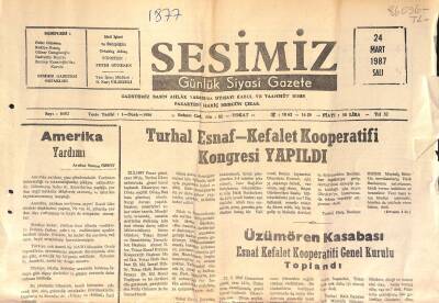 Sesimiz Gazetesi 24 Mart 1987 - Gazeteci M. Emin Kılıçcıoğlu Vefat Etti GZ125339 - 1