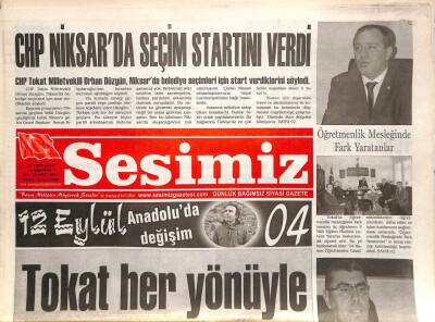 Sesimiz Gazetesi 31 Ekim 2012 - CHP Niksarda Seçim Startını Verdi GZ70397 - 1