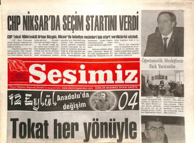 Sesimiz Gazetesi 31 Ekim 2012 - CHP Niksar`da Seçim Startını Verdi GZ79919 - 1