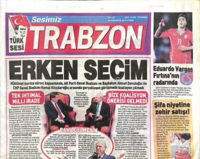 Sesimiz Trabzon Gazetesi 14 Ağustos 2015 - Herkes Denizde Teoman Teknede-İvanadan Evlilik Açıklaması GZ105588 - 1