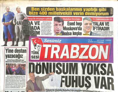 Sesimiz Trabzon Gazetesi 22 Ekim 2015 - ABD Rusya İle Anlaştığını Açıkladı GZ105586 - 1