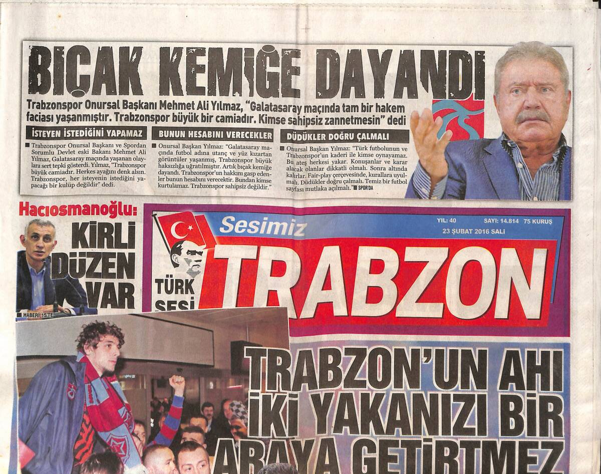 Sesimiz Trabzon Gazetesi 23 Şubat 2016 - Fahriye Evcen'in Büyük Korkusu - Ukrayna-Trabzon İşbirliğinin Önemi GZ136310 - 1
