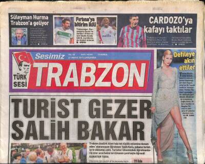 Sesimiz Trabzon Gazetesi 27 Mayıs 2015 - Cardozoya Kafayı Taktılar GZ116617 - 1