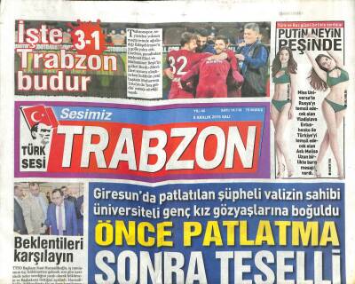 Sesimiz Trabzon Gazetesi 8 Aralık 2015 - Putin Neyin Peşinde GZ105582 - 1