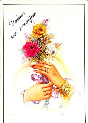 Sevgi Temalı Kartpostal KRT15486 - 1
