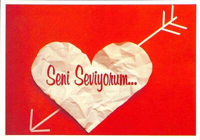 Sevgi Temalı Kartpostal KRT15728 - 1