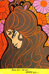 Sevgi Temalı Pop-Art Kartpostal KRT12463 - Gökçekoleksiyon