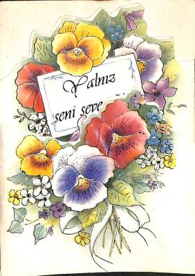 Sevgi Temalı Yaldızlı Açılır Kapak Kartpostal KRT14194 - 1