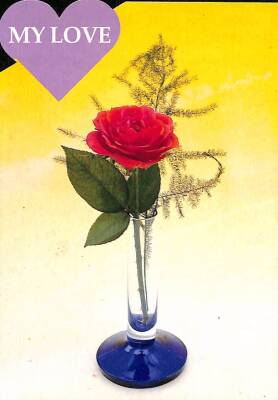 Sevgi Ve Çiçek Temalı Kartpostal KRT15318 - 1