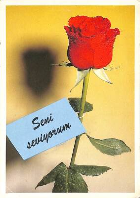 Sevgi Ve Çiçek Temalı Kartpostal KRT15319 - 1