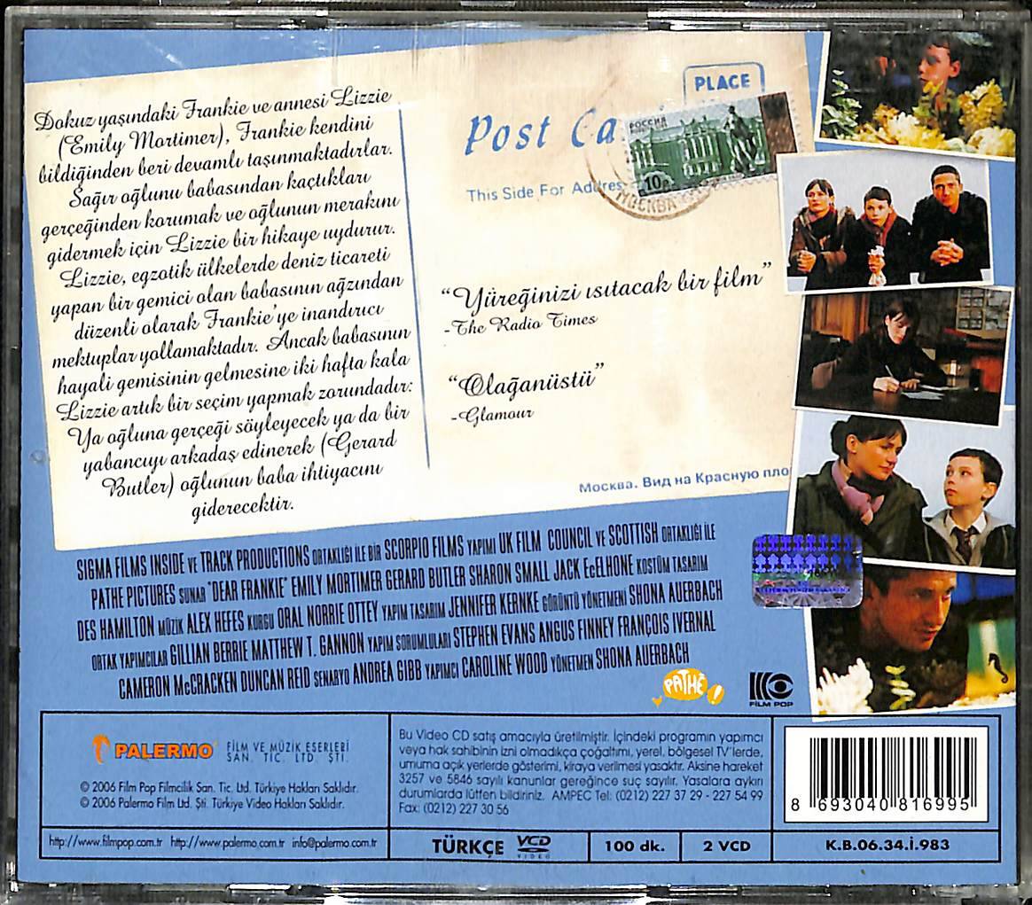 Sevgili Frankie - Dear Frankie (2004) Orjinal VCD Film ' Gerard Butler, Emıly Mortımer, Jack Ecelhone ' VCD28232 - 2