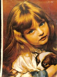 Sevimli Arkadaşlar Eski Büyük Boy Kartpostal -Plastik Baskı- (23x33 cm) KRT12614 - Gökçekoleksiyon