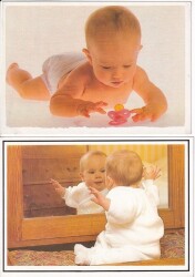 Sevimli Bebek 2li Kartpostal KRT10329 - 1