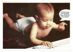 Sevimli Bebek Temalı Kartpostal KRT9618 - Gökçekoleksiyon