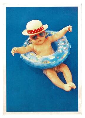 Sevimli Bebek Temalı Kartpostal KRT9628 - 1