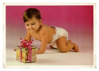 Sevimli Bebek Temalı Kartpostal KRT9629 - 1