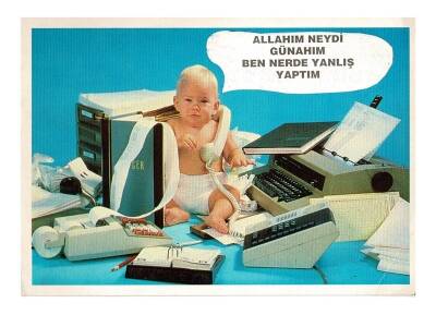 Sevimli Bebek Temalı Kartpostal KRT9632 - 1
