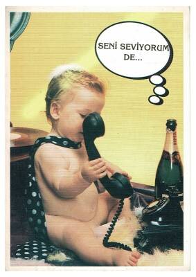 Sevimli Bebek Temalı Kartpostal KRT9648 - 1