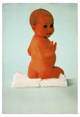 Sevimli Bebek Temalı Kartpostal KRT9697 - 1