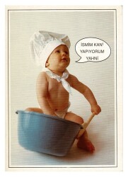 Sevimli Bebek Temalı Kartpostal KRT9701 - Gökçekoleksiyon