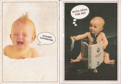 Sevimli Bebekler 2li Kartpostal KRT10331 - 2