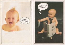 Sevimli Bebekler 2li Kartpostal KRT10331 - 1