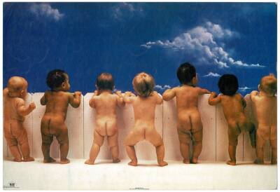 Sevimli Bebekler Büyük Boy Kartpostal KRT9073 - 1