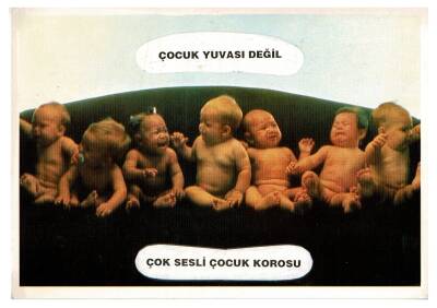 Sevimli Bebekler Temalı Kartpostal KRT9748 - 1