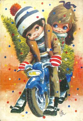 Sevimli Çocuk Temalı Kartpostal KRT13955 - 1