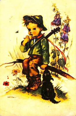 Sevimli Çocuk Temalı Kartpostal KRT17300 - 1