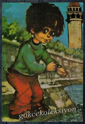 Sevimli Çocuk Temalı Kartpostal KRT4435 - 1