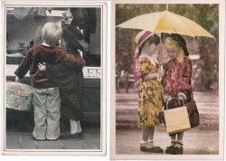 Sevimli Çocuklar 2li Kartpostal KRT10337 - 1
