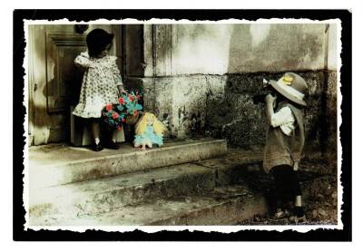 Sevimli Çocuklar Büyük Boy Kartpostal KRT9204 - 1