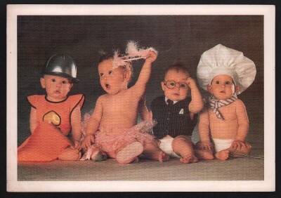 Sevimli Çocuklar Orta Boy Kartpostal KRT5255 - 1