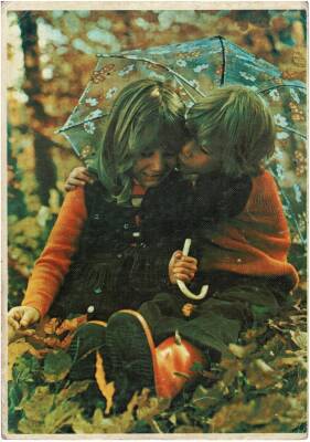 Sevimli Çocuklar Temalı Kartpostal Büyük Boy KRT5616 - 1