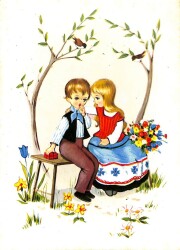 Sevimli Çocuklar Temalı Kartpostal KRT15485 - Gökçekoleksiyon