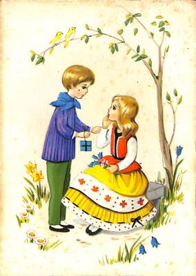 Sevimli Çocuklar Temalı Kartpostal KRT15620 - 1