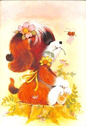 Sevimli Hayvan Kartpostal (Küçük Boy) KRT21390 - Gökçekoleksiyon