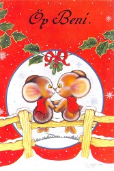 Sevimli Hayvan Temalı Kartpostal (Küçük Boy) KRT21399 - Gökçekoleksiyon