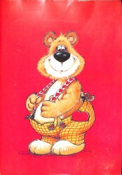 Sevimli Hayvanlar Temalı Açılır Kapak Yaldızlı Kartpostal KRT15859 - Gökçekoleksiyon