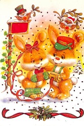 Sevimli Hayvanlar Temalı Kartpostal KRT16265 - Gökçekoleksiyon