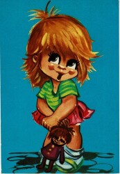 Sevimli Kız Kartpostal KRT11548 - Gökçekoleksiyon