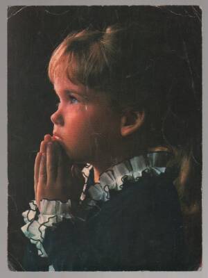 Sevimli Kız Orta Boy Kartpostal KRT5141 - 1