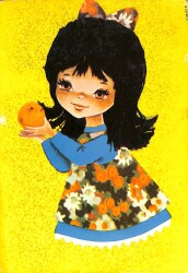 Sevimli Kız Temalı Kartpostal KRT17271 - Gökçekoleksiyon