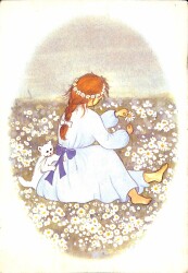 Sevimli Kız Temalı Kartpostal KRT19422 - Gökçekoleksiyon